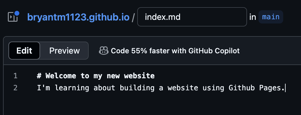 create index file