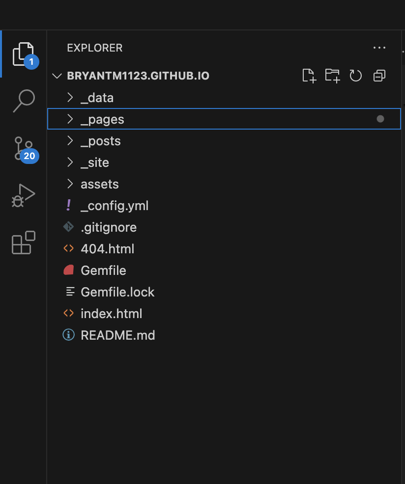 explorer sidebar