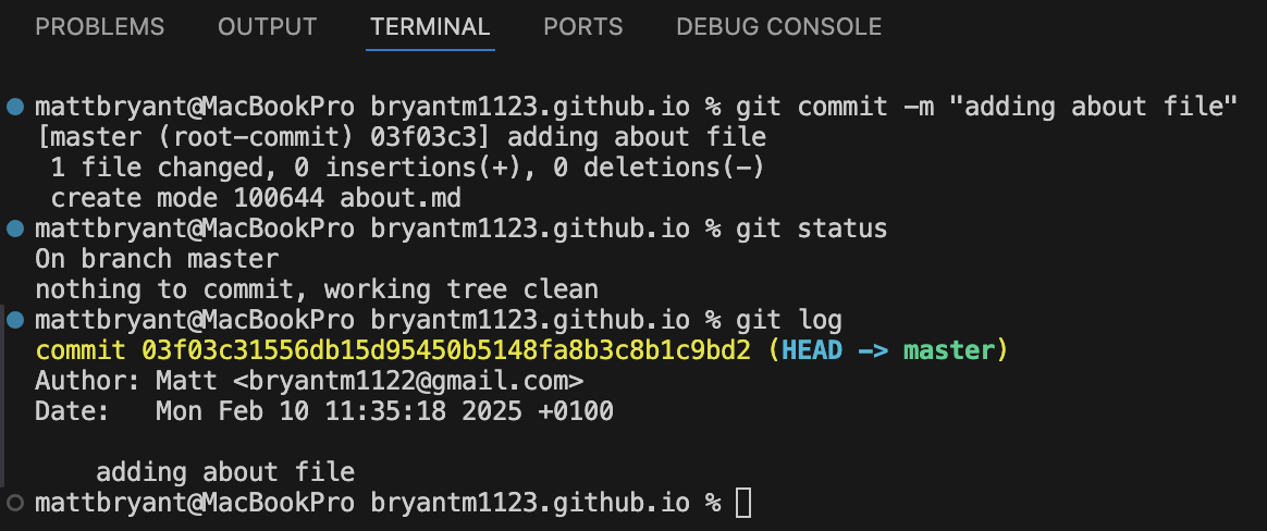 git log
