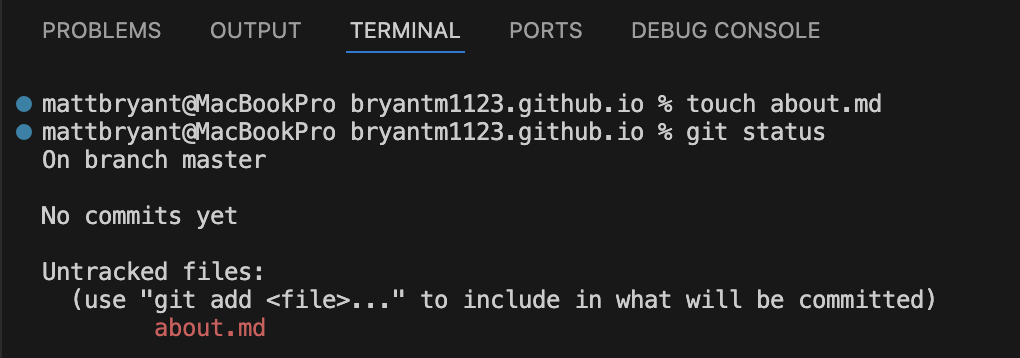 git status