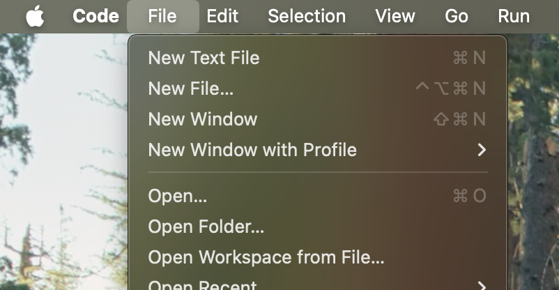 open folder
