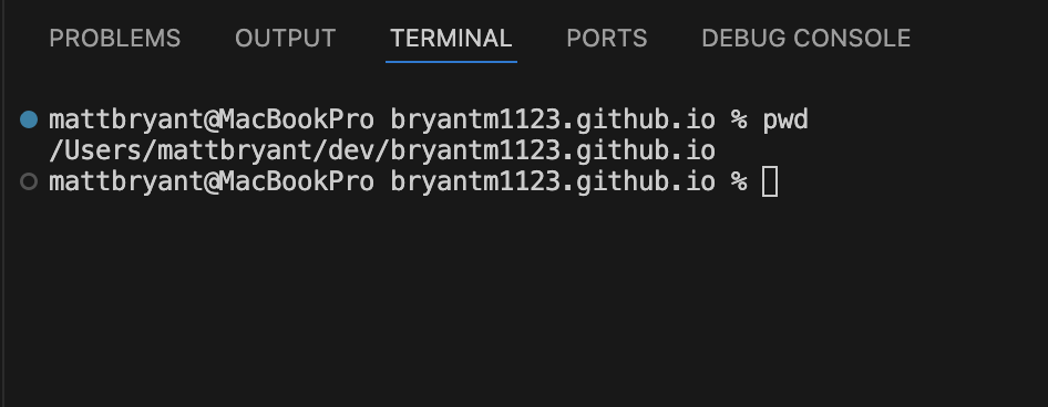 terminal window